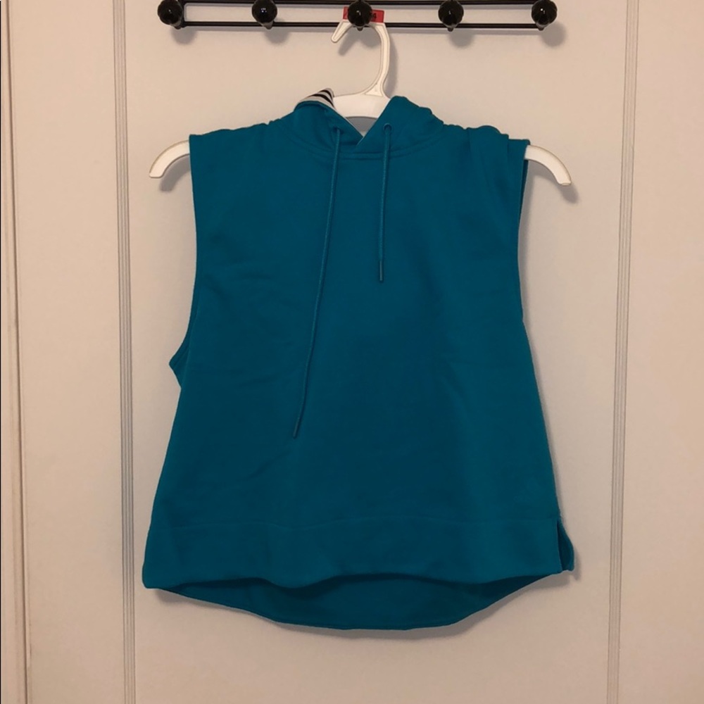 Adidas Teal Cut-Off Sweatshirt